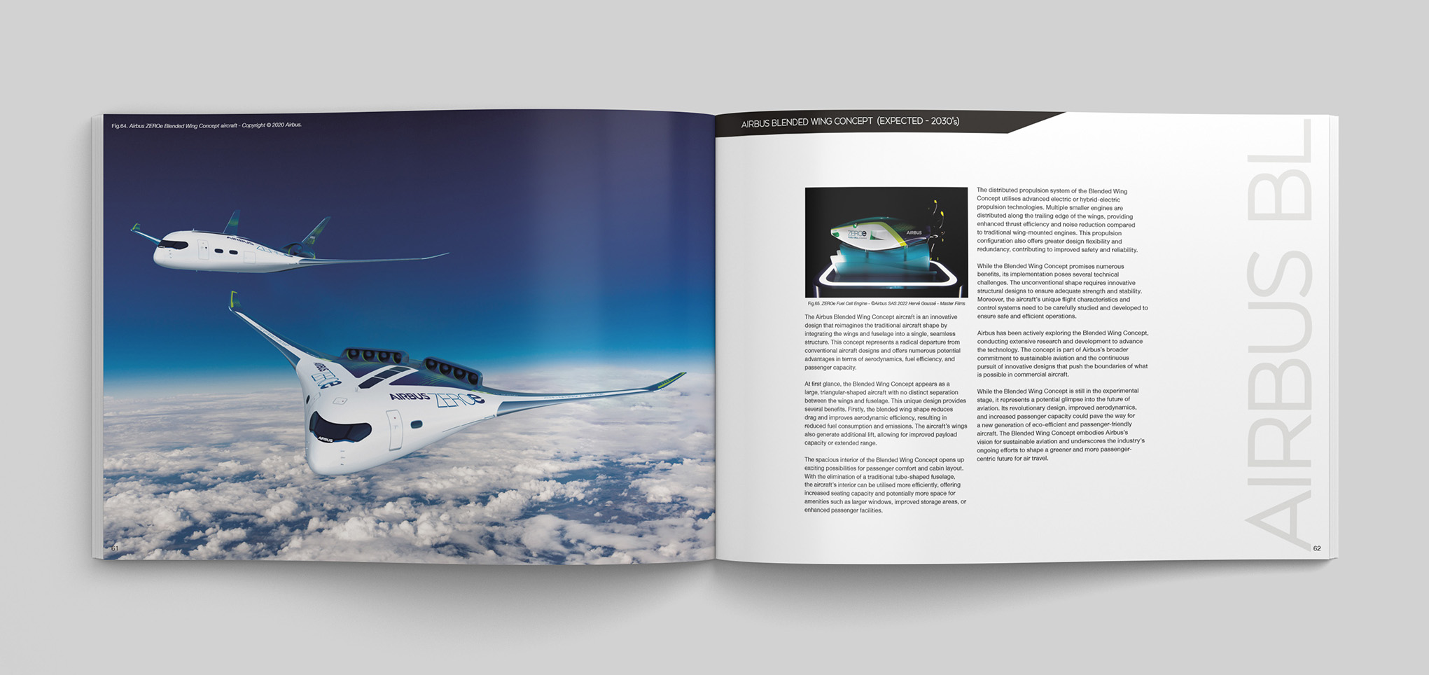 Book Design - Publication - Mockup of inside pages of a book about aviation.